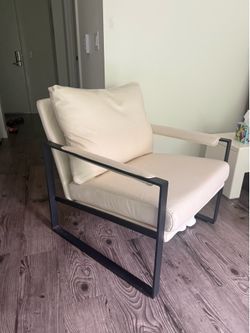 White Leather Armchair