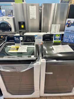 Samsung 4.6 Cu Ft Washer and 7.4 Cu Ft Dryer Black Set