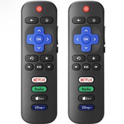 Roku Remote 2 Pack New Replacement For All Roku TV Remote,Compatible For All TCL-ONN-Hisense-Roku TV Remote