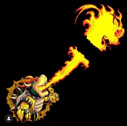 Bowser Flame Pin
