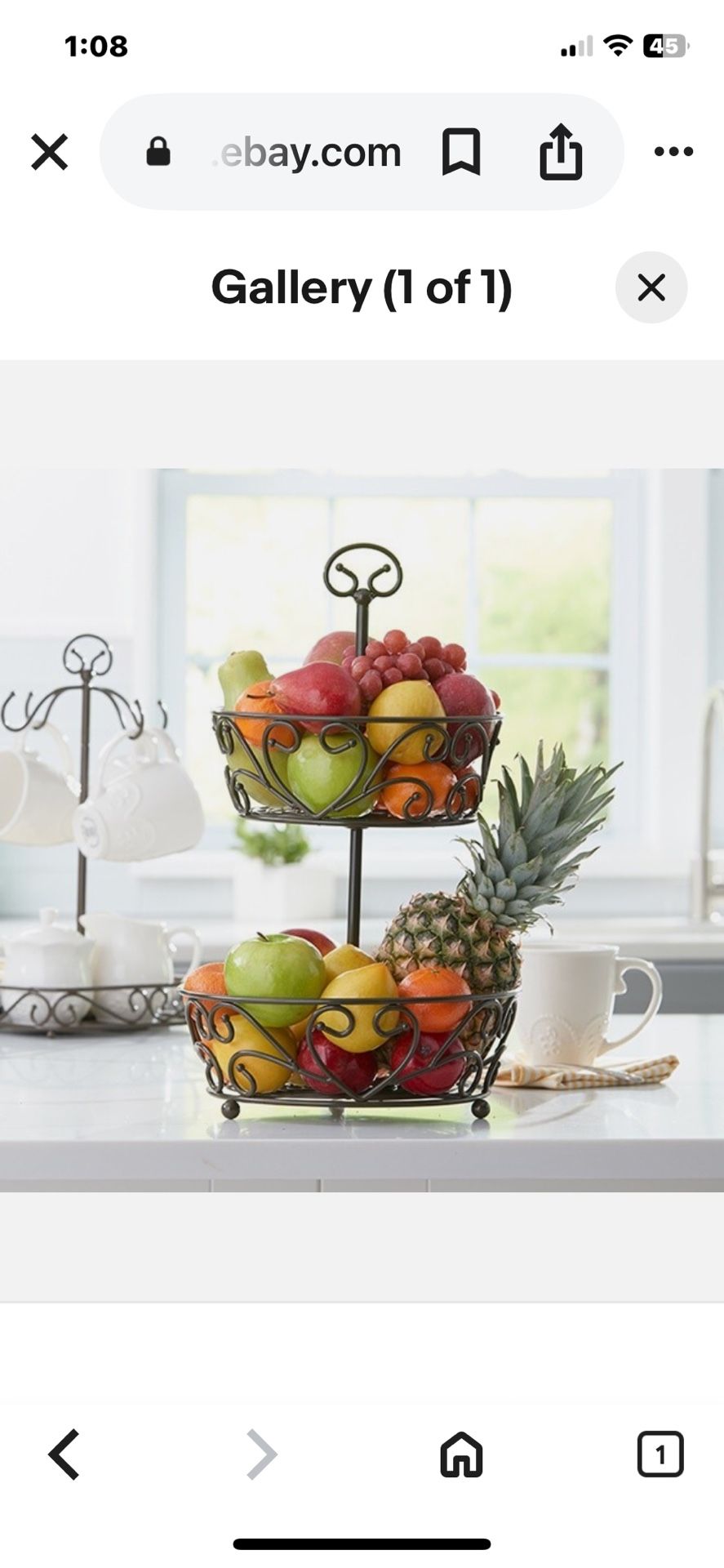 Princess House Fruit Basket 