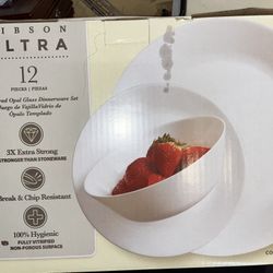 12 Piece Dinnerware Set – Service For Four – New In Unopened Box