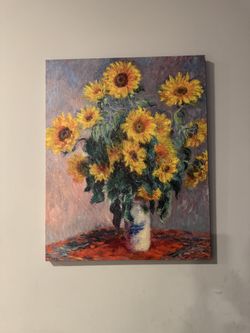 Claude Monet Sunflowers Painting