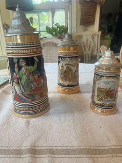 German Beer Steins Marked Made in Germany