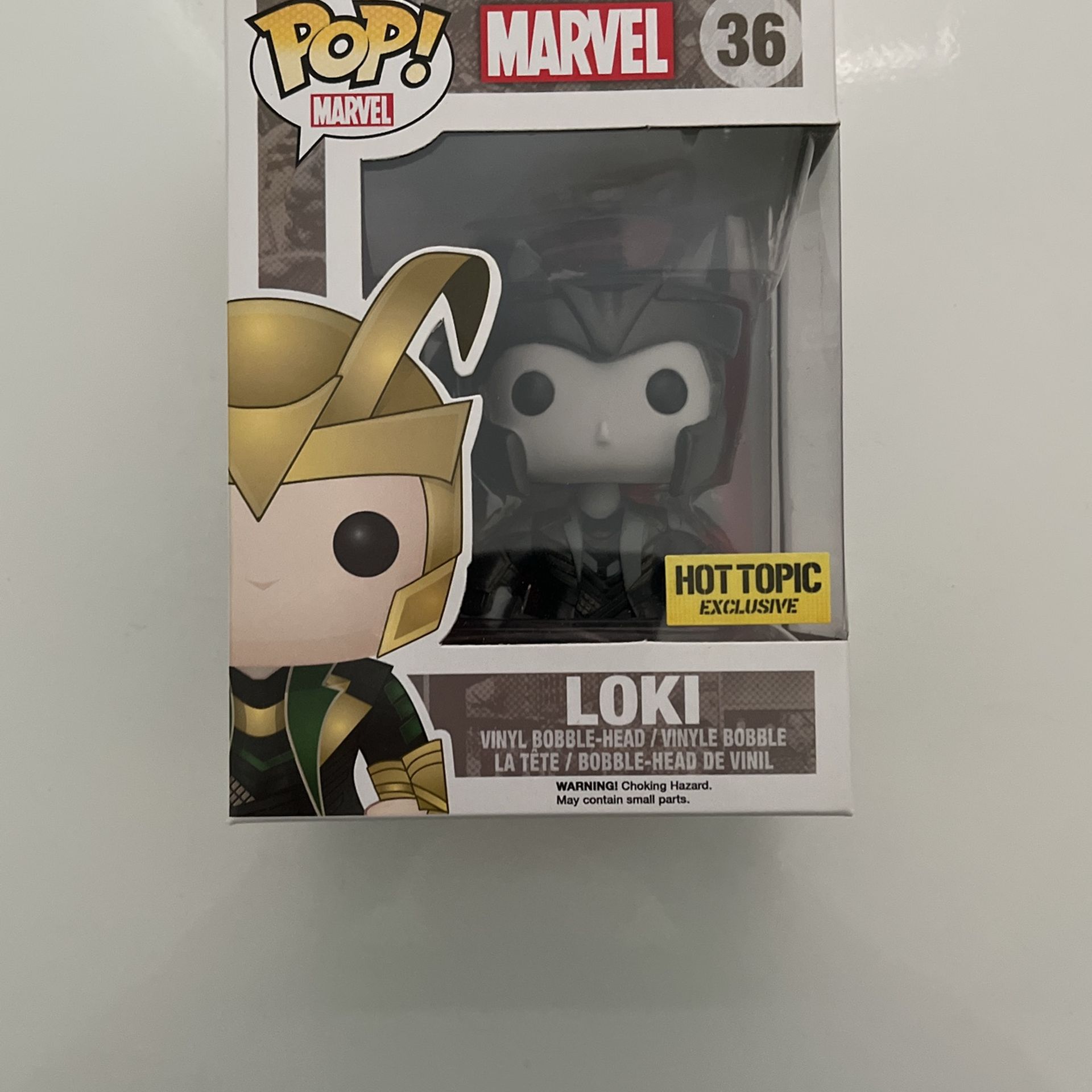 Funko Pop! Marvel Loki (Helmet) (Black and White) Vinyl Bobble-Head