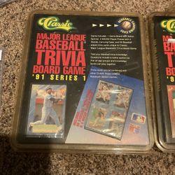 1991 Classic Baseball Cards Series 1, 2 & 3 Sealed Sets With Trivia Game In Original Packaging