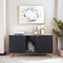 Cat Litter Box Enclosure Cabinet