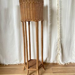 Tall Wicker Plant Stand 