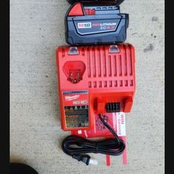 Milwaukee 18v Battery 5.0 And Charger Brand New 