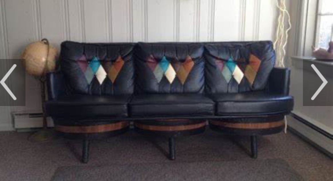 Whiskey Barrel Vintage Brothers furniture of KY Couch and Table