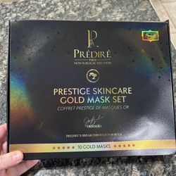 NEW PREDIRE PARIS PRESTIGE SKINCARE GOLD MASK FACE SET OF 10….$50!!