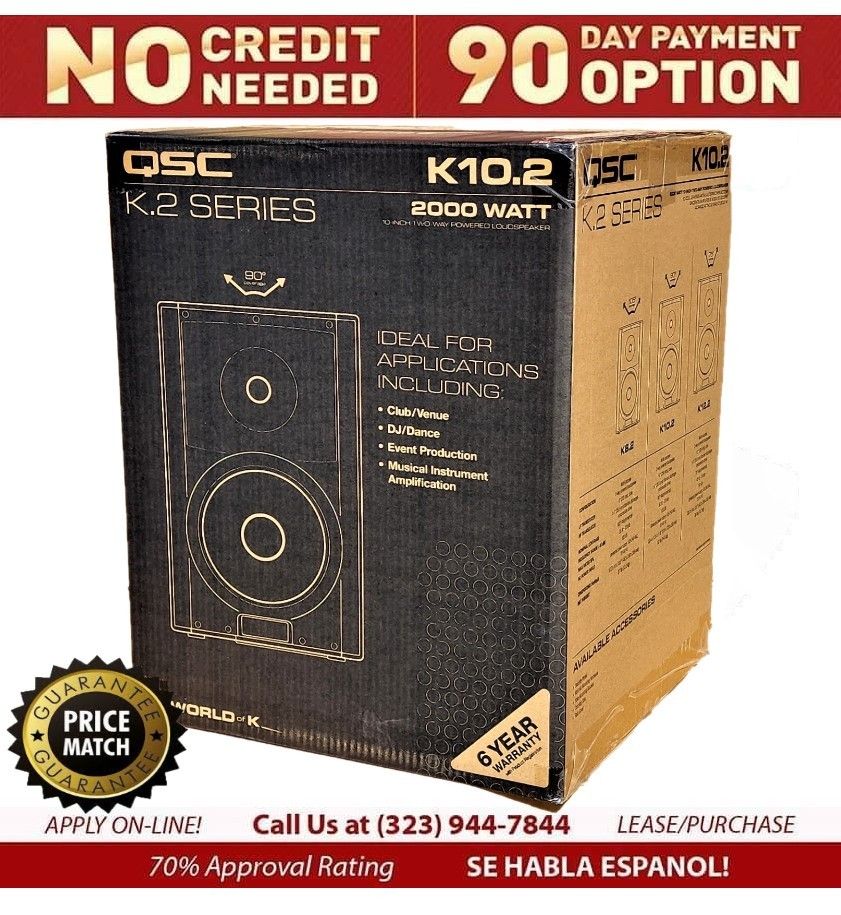 QSC Powered PA System 10" Speaker 2000 Watts DSP System K10.2 K.2 Series Karaoke DJ 🚨 Payment Options Available 🚨 No Credit Needed 🚨