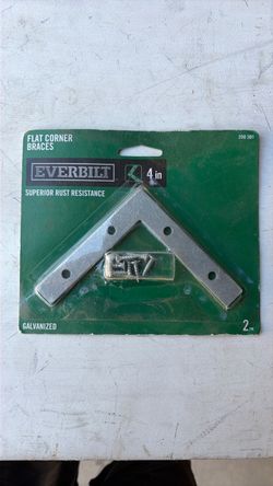 Everbilt 4-Inch Flat Corner Braces 2-Pack