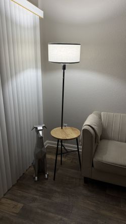 Floor Lamp with Desk