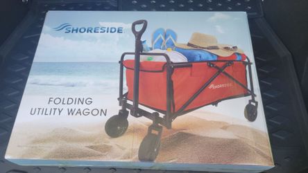 shoreside folding utility wagon red NEW I deliver