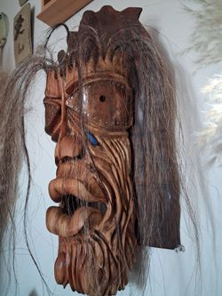 Hand carved coast salish tsawout sasquatch