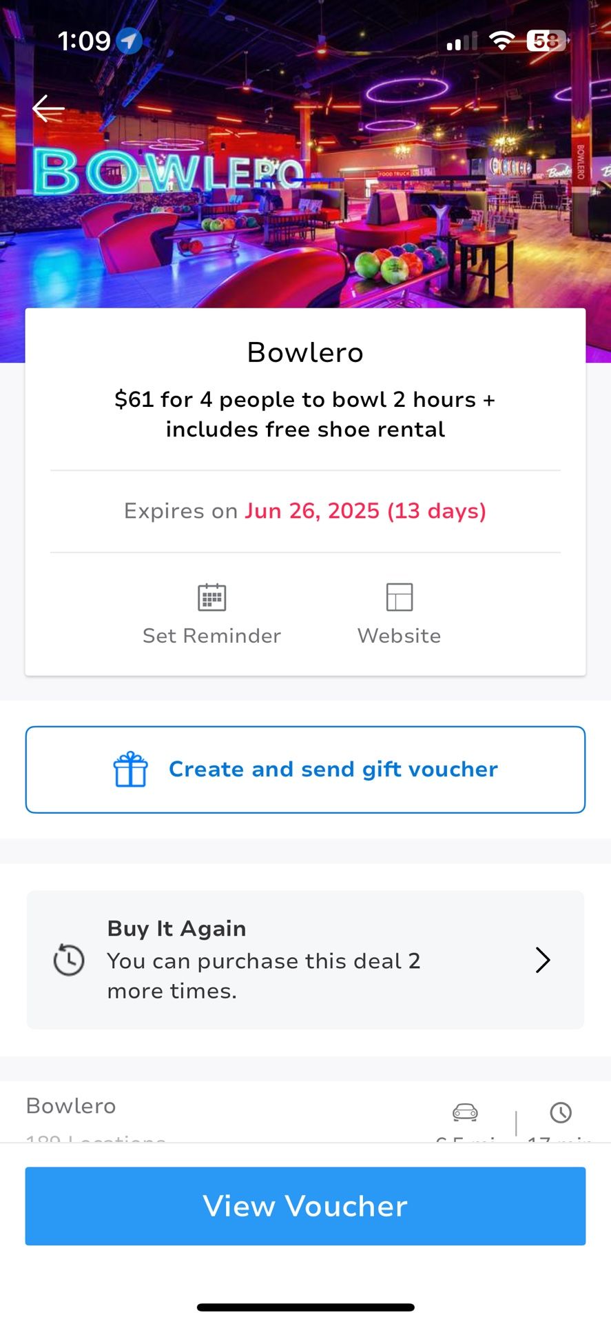Bolero Bowling Tickets