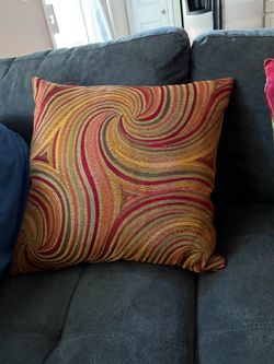 Decorative Throw Pillow Swirl Pattern