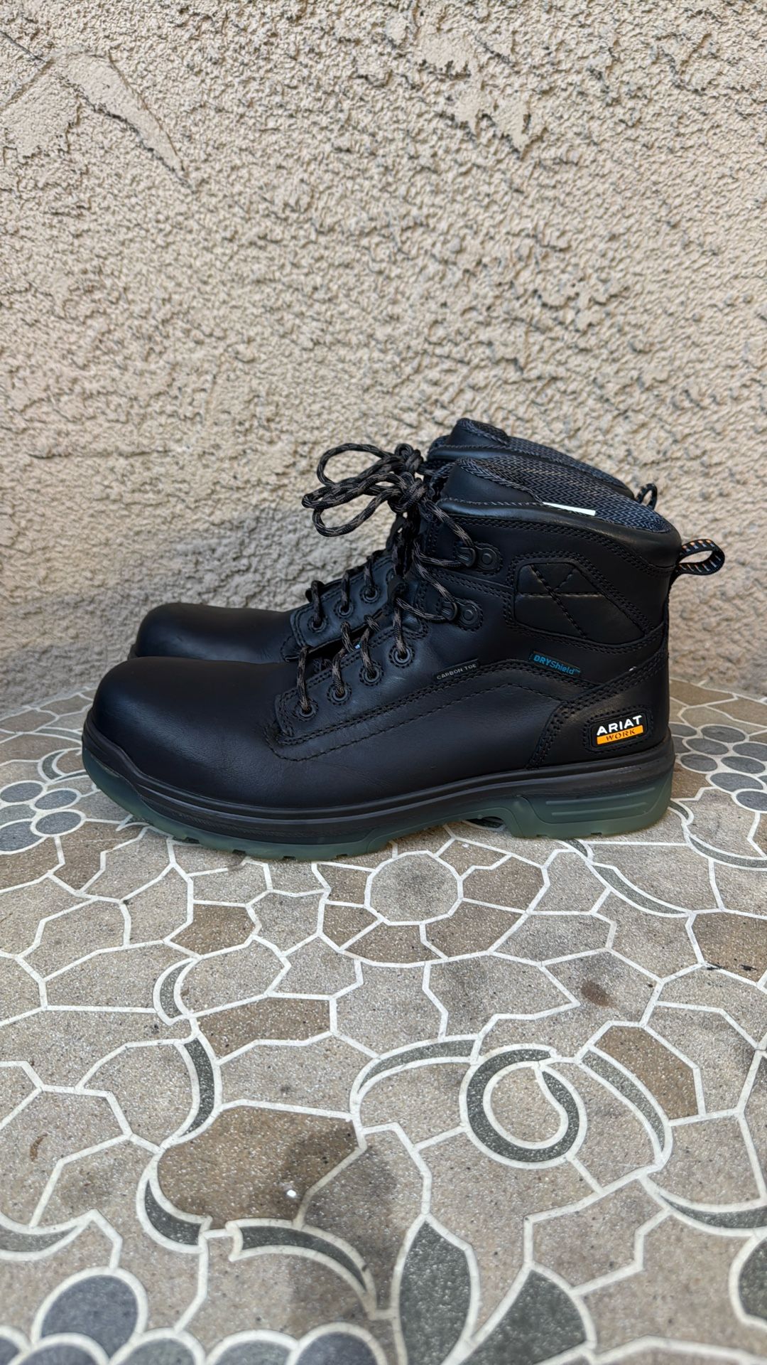 WORK BOOTS ARIAT CARBON TOE WATERPROOF SIZE 12 MENS 