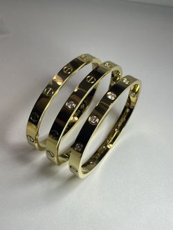 18K Gold Stainless Steel Dupe Bracelet 10 Stone 