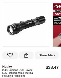 2000 Lumens Dual Power LED Rechargeable Tactical Focusing Flashlight