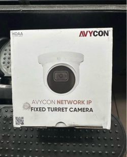 AVYCON AVC-NPE51F28 5MP IR Turret IP Camera with Built-in Microphone, 2.8mm Fixed Lens, White