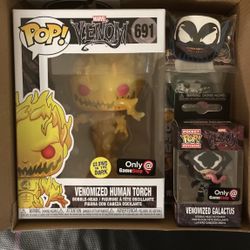 Limited Edition Metallic Venomized Fantastic Four Funko Pop Set Dm For More Info 