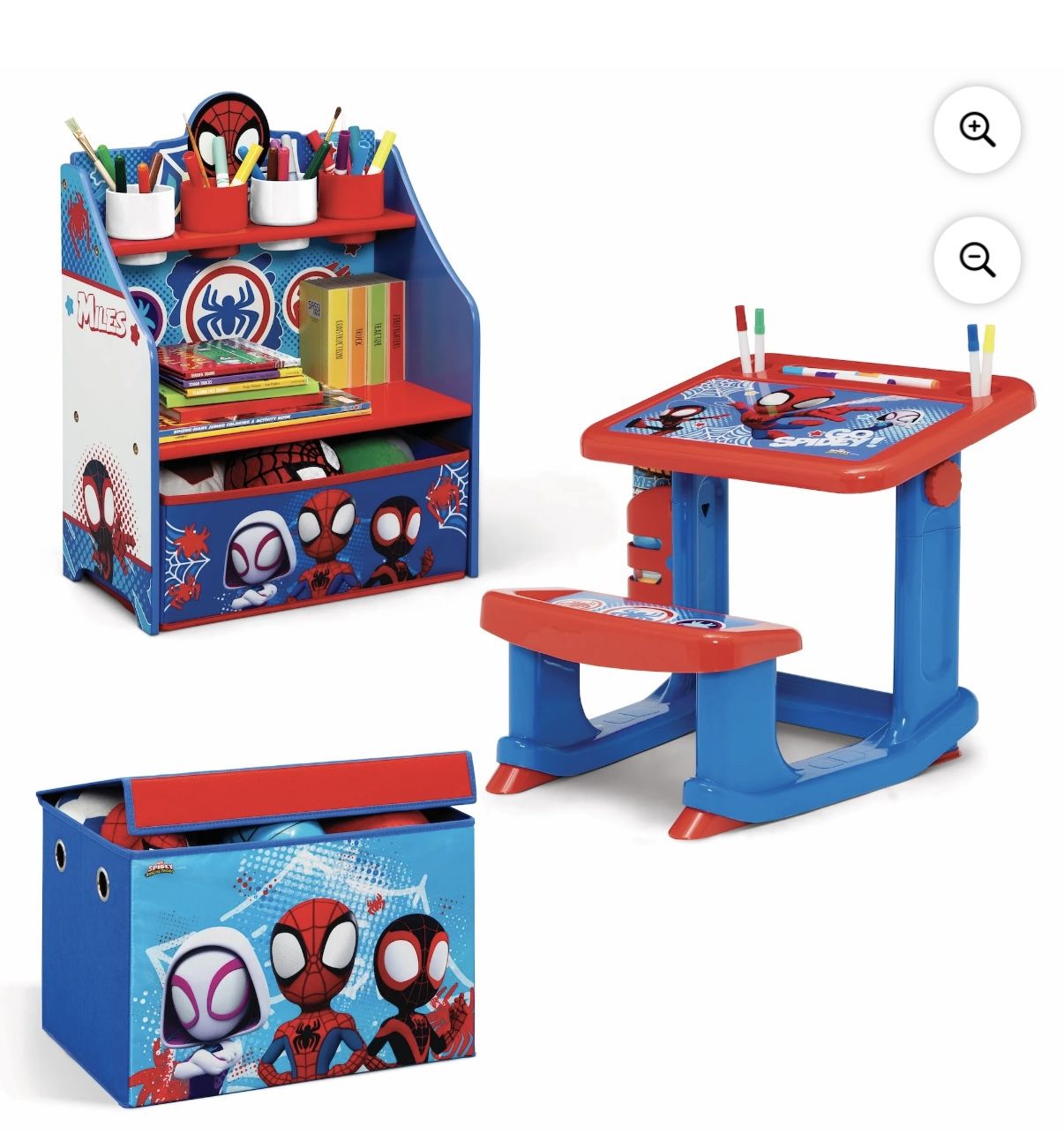 Spidey and His Amazing Friends 3-Piece Art & Play desk Toddlers set - NEW
