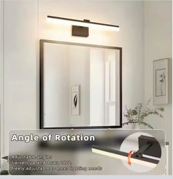 23.6 in. 1 Light Black Dimmable LED Vanity Light Bar with 5-CCT Adjustable Switch for Bathroom.   We have 2 each for $30  Model # HD-8770-BK-14W-5CCT 