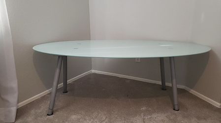 IKEA Galant Frosted Glass Oval Desk  Excellent Condition. No scratches, chips, dents. Super Sturdy.