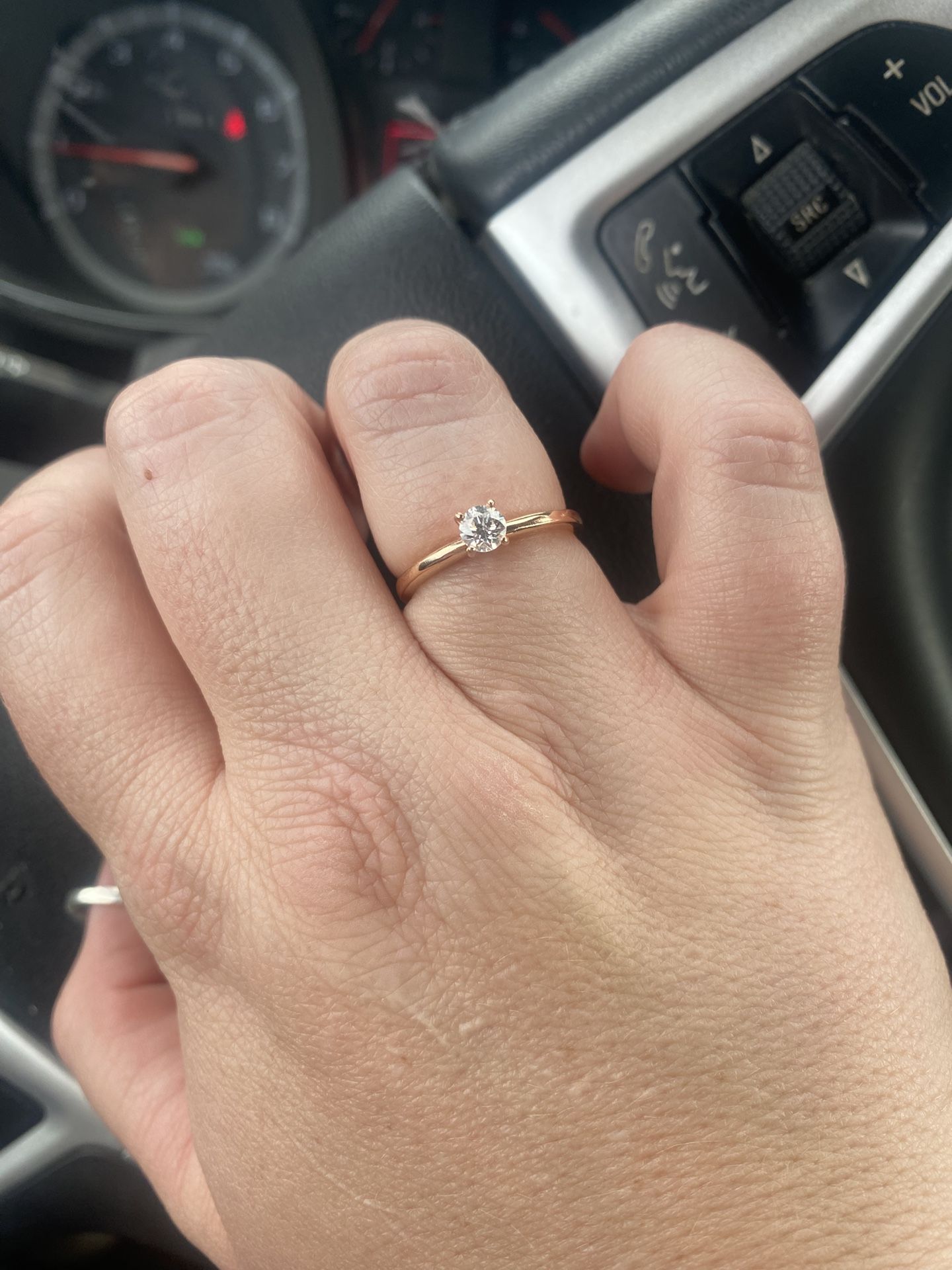 Diamond Solitaire in Rose gold