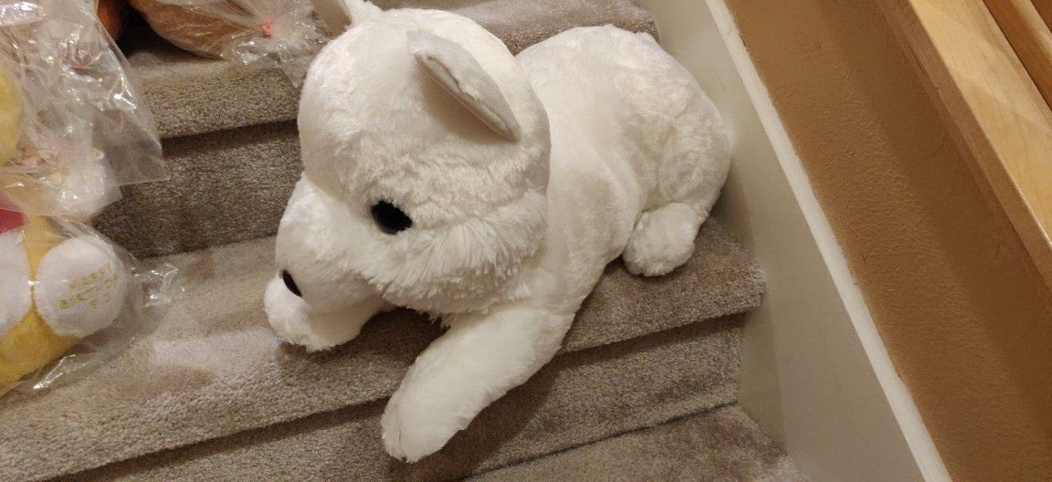 Large White Wolf Plush