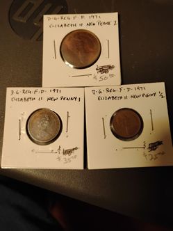 Newpence 2,Newpenny 1& Newpenny 1/2