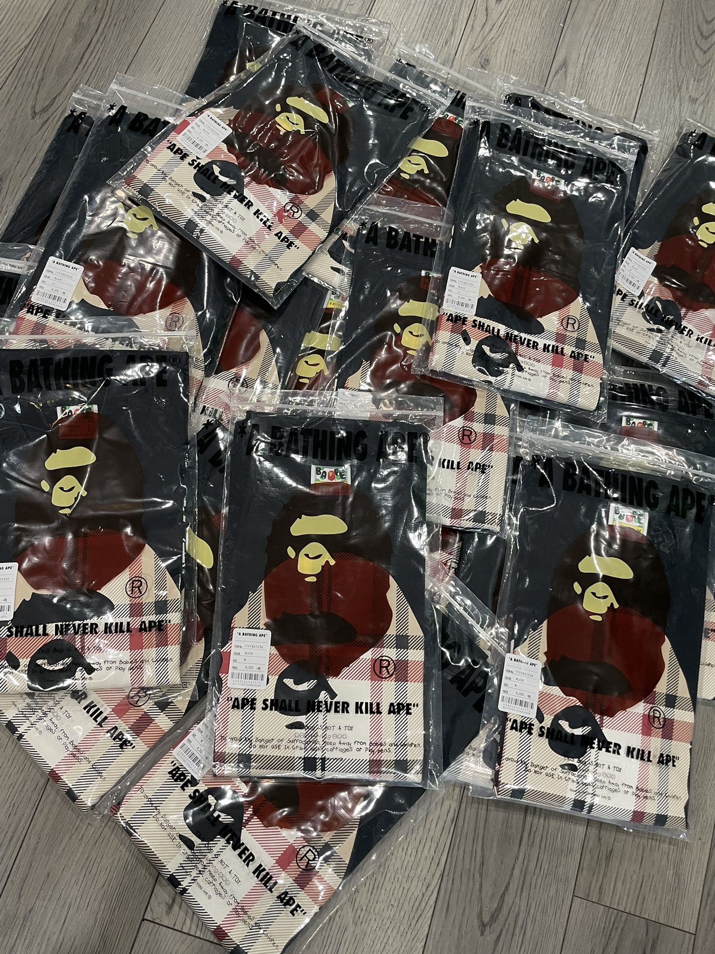 Brand New Bape Check Tees