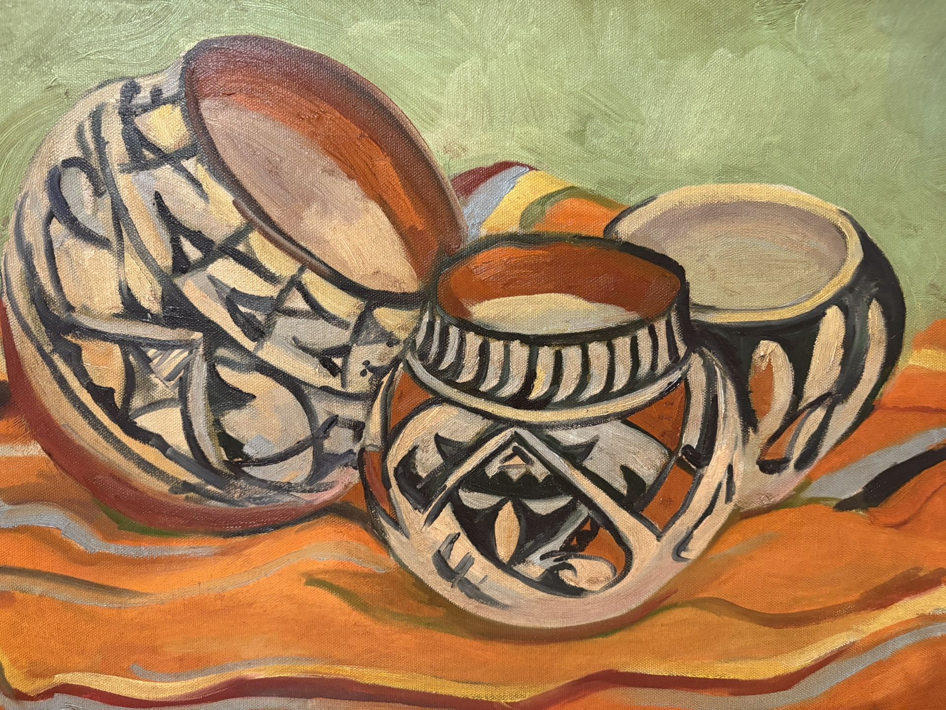 Original Painting Southwestern Pottery 