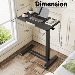 ✌️ Small Height Adjustable Electric Standing Desk, 40 x 24 Inches Sit Stand up Desk, Memory Computer Office Desk, White