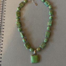 Original BARSE 925 Sterling Silver Turquoise Necklace!