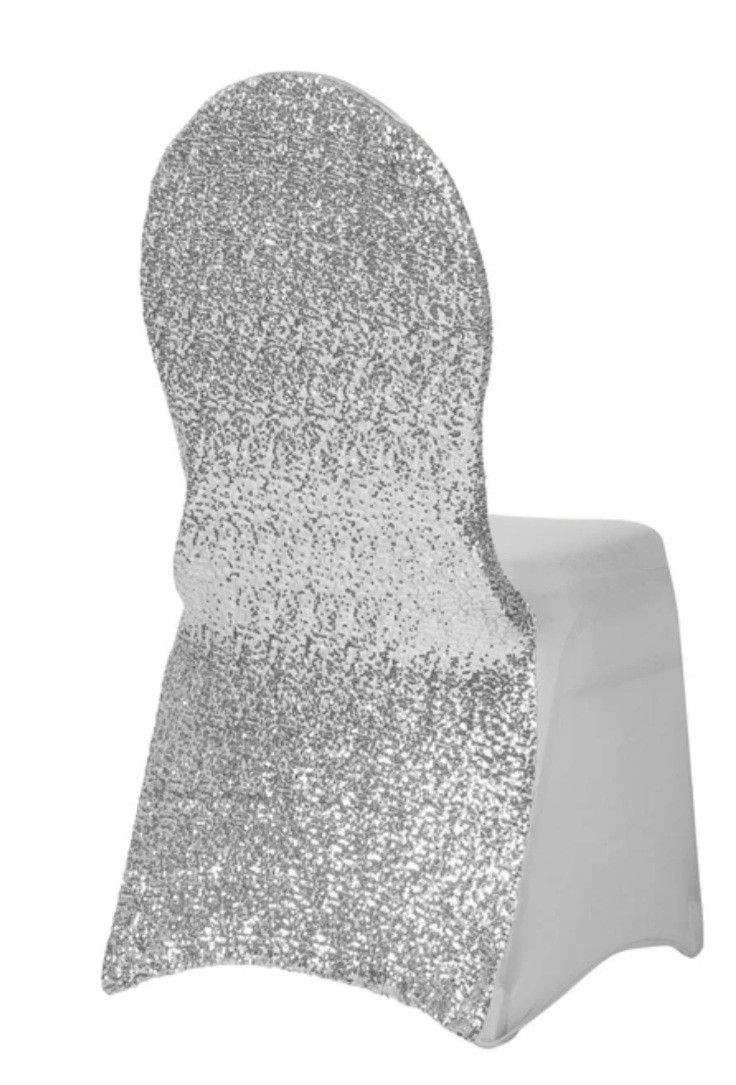 100 Silver Spandex Banquet Chair Covers 