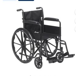 Drive Medical Lightweight Steel Wheelchair 18” Seat – 250 lb Capacity – New