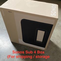 Sonos Sub 4 Empty Box - Subwoofer Box For Moving/Shipping