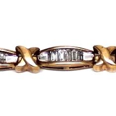 Ladies Diamond/10K Gold Tennis Bracelet