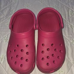 Classic Pink Crush Crocs Size 8