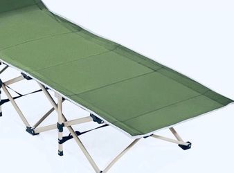 Camping cots, large portable folding bed for adults and children, supports 450 lbs, with carry bag. Specifications Dimensions: H 21 in, W 26 in, L 74