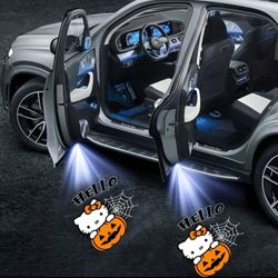 2 Hello Kitty Car Door Projector Welcome Lights AA batteries Included Shipping Available 