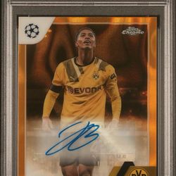 2022 Topps Chrome UCC Jude Bellingham Auto Gold Lava Refractor PSA 9