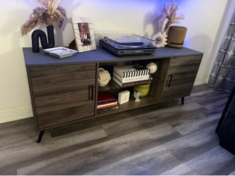 60” TV Stand + Matching Coffee Table Set Slate Grey