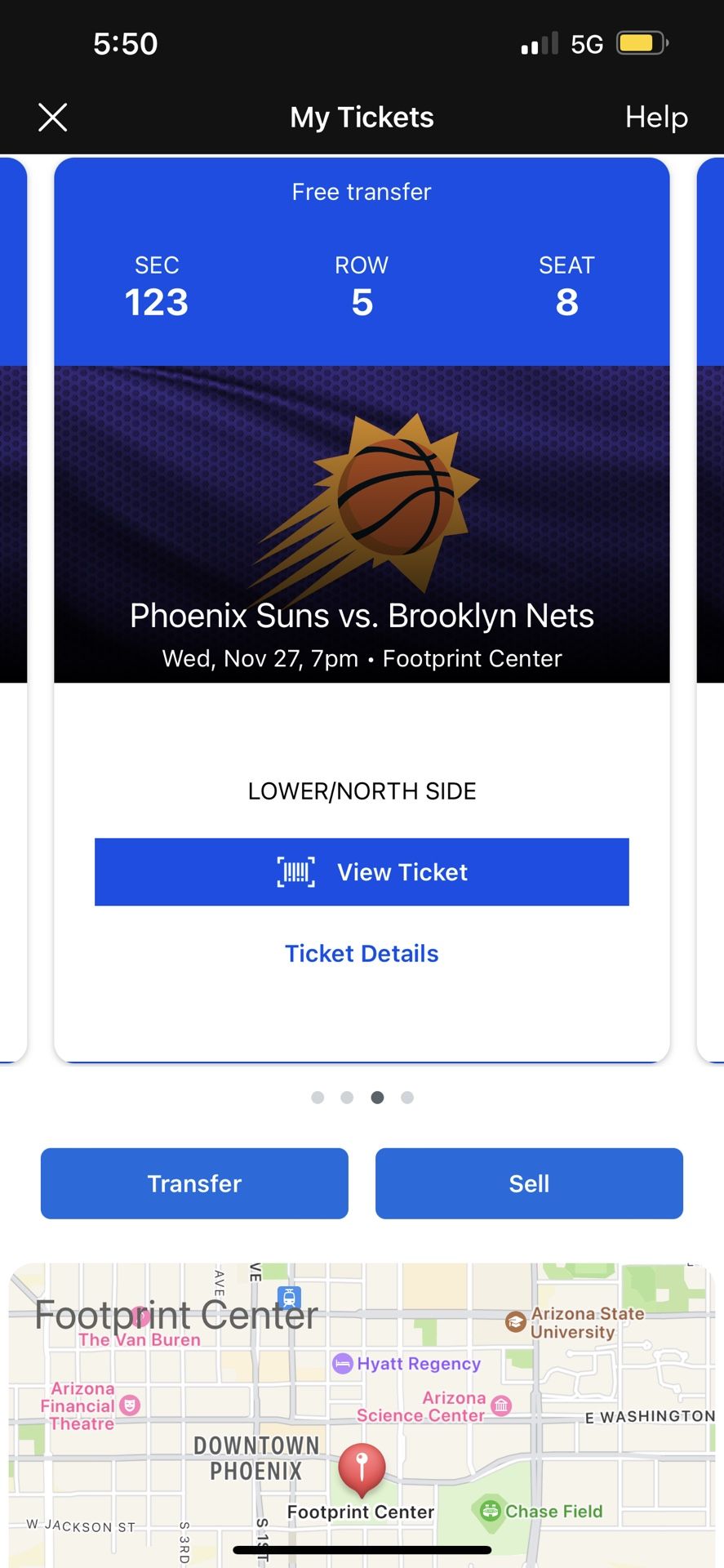 2 Lower Level Suns Tickets