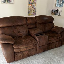 Brown Love Seat Recliner
