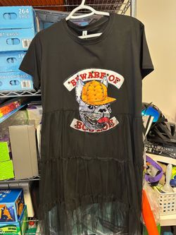 Beware of Boston Bulldog Graphic Dress