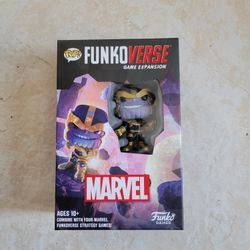 The expansion includes an exclusive Thanos Funko Pop! game mover. 
There is a 1 in 4 chance of finding a limited edition "chase" variant of the figure